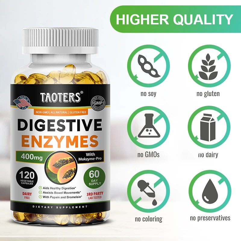 

Digestive Enzymes Contain Papaya and Bromelain To Promote Better Digestion | Help with Bloating, Gas, and Constipation