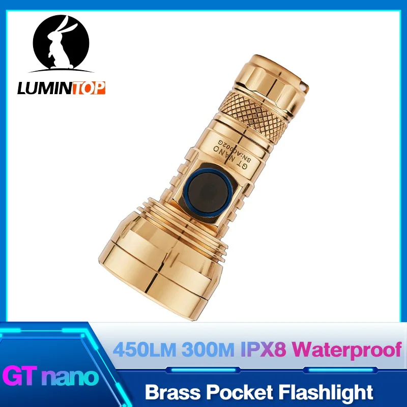 edc Keychain Flashlight Lumintop GT Nano Brass Mini Led Flashlight Usb