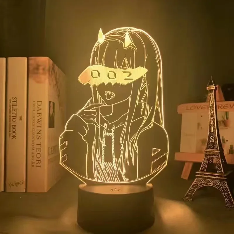 Zero Two Anime Figure 02 3D Led Night Lights Cool Lovely Gift For Friend Desk Lamp Bedroom Table Decor Darling In The Franxx
