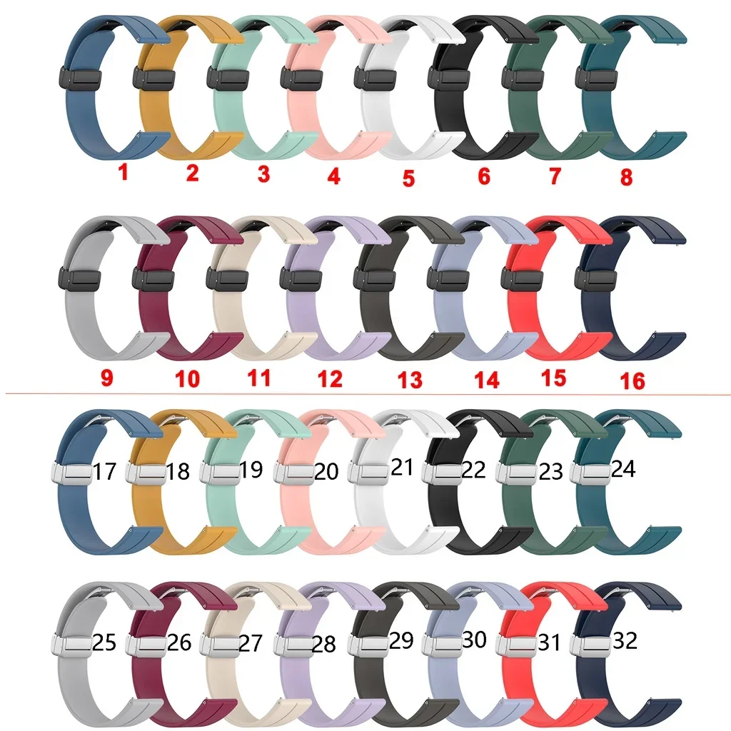 Magnetic Folding Buckle Silicone Band - Universal Fit, 20-22mm Strap