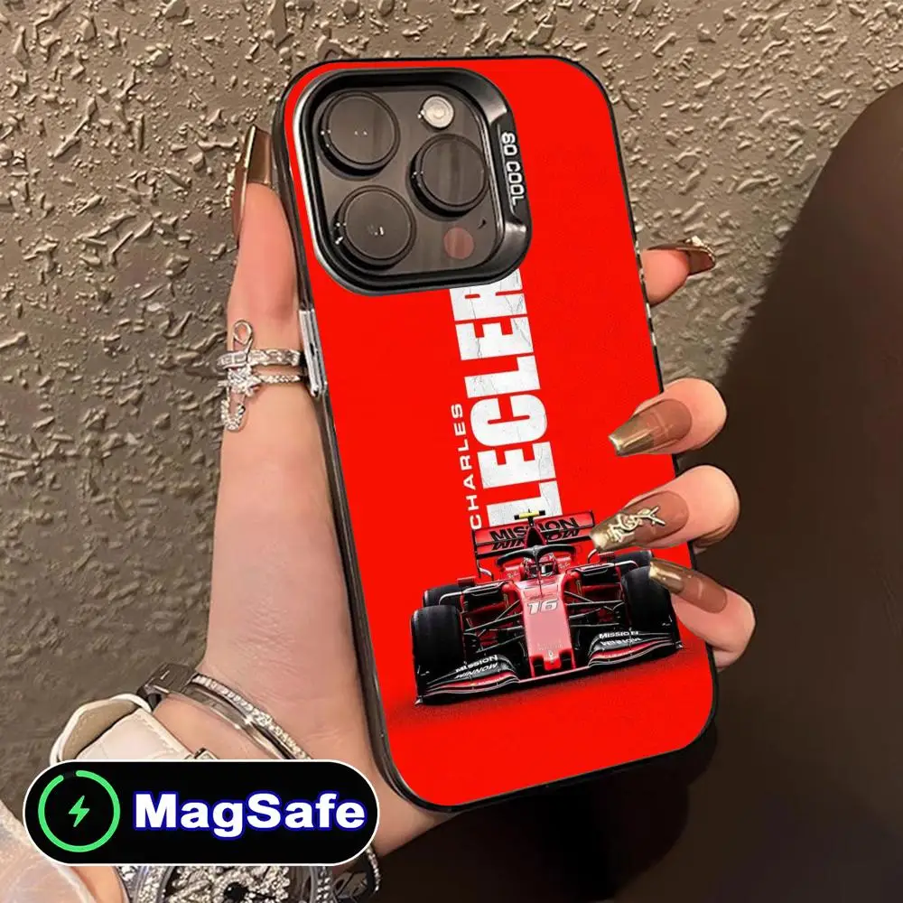 Translucent Color Print Sports Phone Case Featuring Charles Leclerc