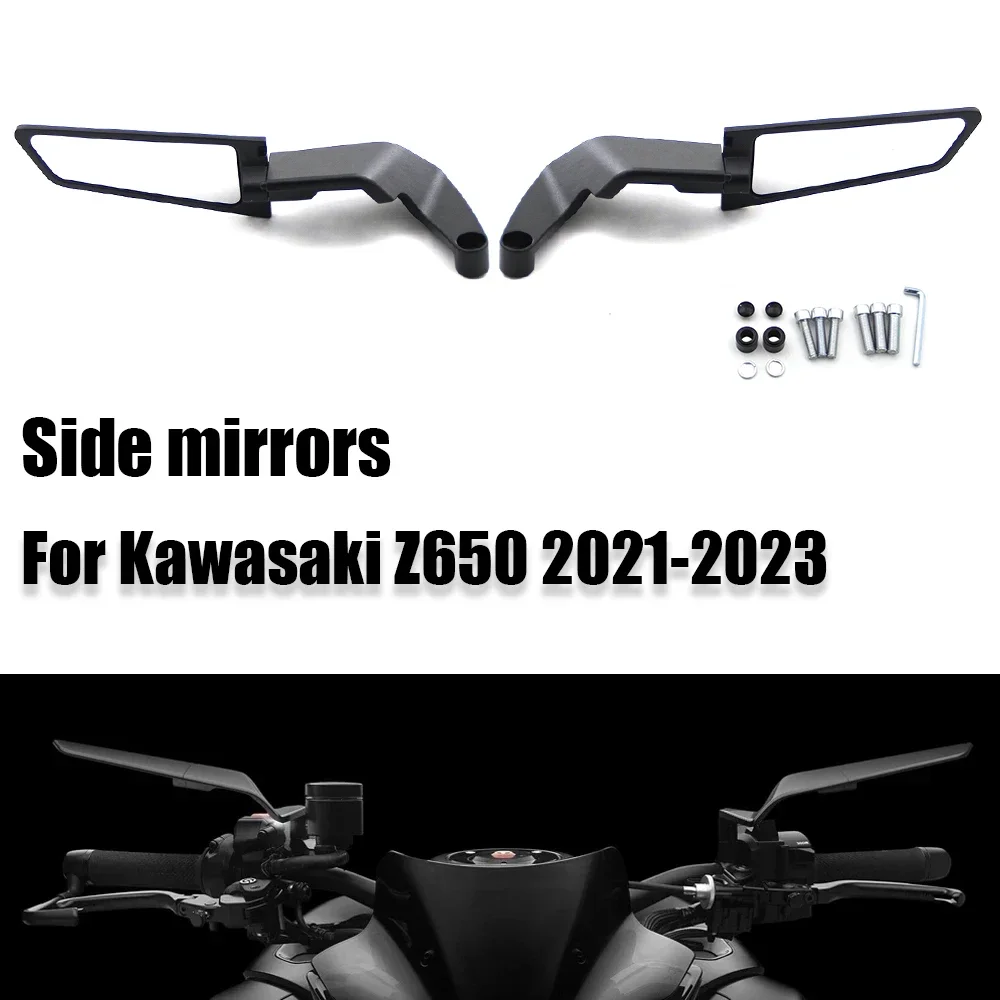 

Для Kawasaki Z650 2021-2023 Z 650 2022 мотоциклетные зеркала Stealth Winglets зеркальные наборы для вращения регулируемых боковых зеркал