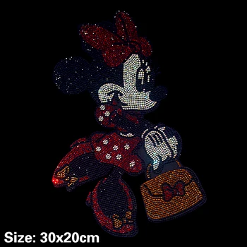 Disney Mickey Minnie Mouse Chenille Icon Towel Embroidery Applique Patches  For Clothing DIY Sew up Patch