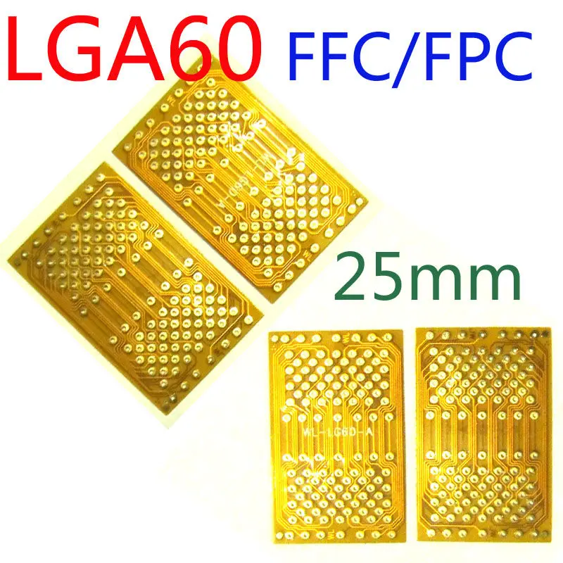 LGA60 extended Cables , flat cables , FFC/FPC LGA60 Connector ,length 25mm and 65mm, ribbon cable