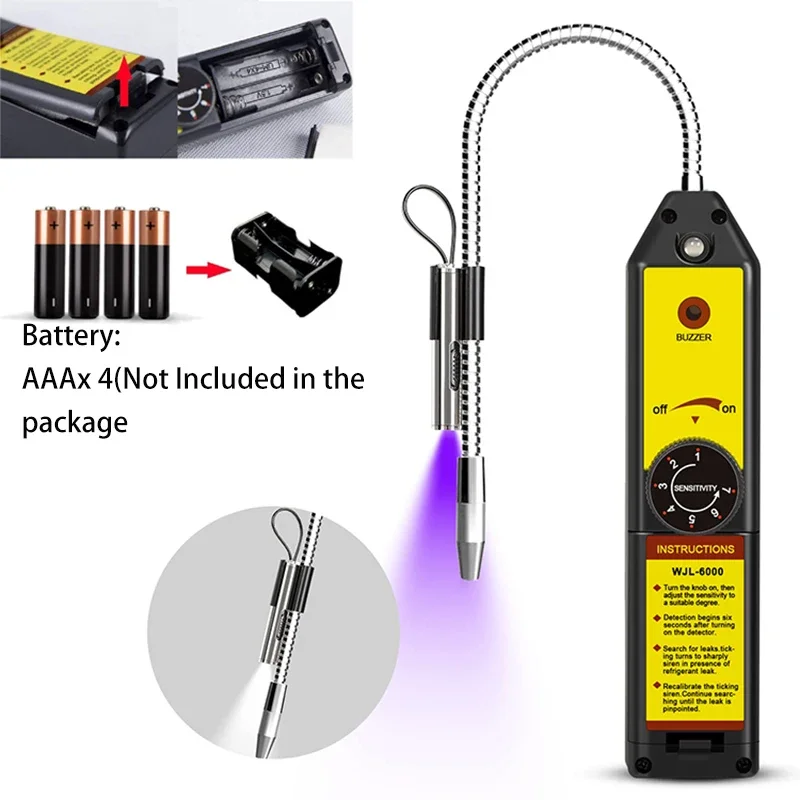 Freon Leak Detector Halogen Leak Detector R22 R410A R134A R1234YF HCFCs HFCs Refrigerant Gas HVAC Air Conditioner Detection Tool
