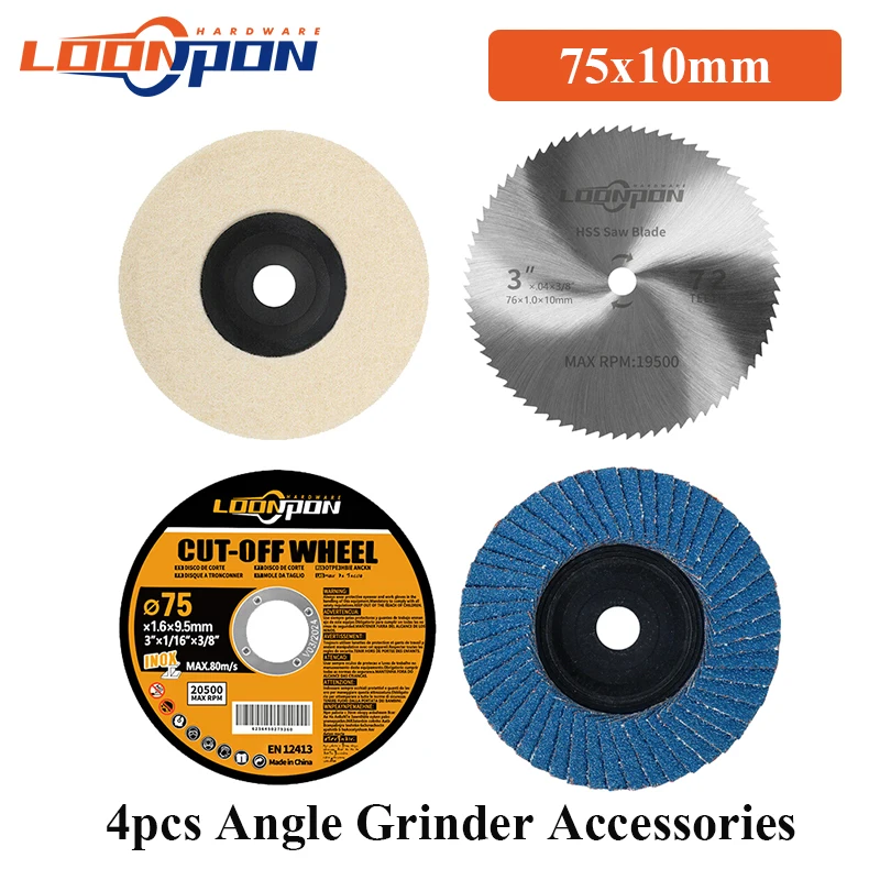 HSS/Carbite Cutting Disc Polishing Disc 75mm Diameter 10mm Bore Grinding Disc Multifunction Electric Angle Grinder Attachment 8 S51d2341072a04bd683c2914579813a28n HSS/Carbite Cutting Disc Polishing Disc 75mm Diameter 10mm Bore Grinding Disc Multifunction Electric Angle Grinder Attachment