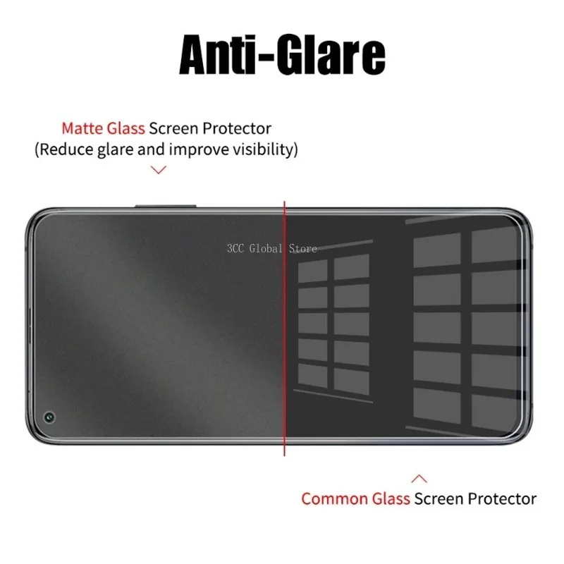 3Pcs Matte Protective Glass for Poco X3 M3 M4 Pro F3 Frosted Screen Protectors for Redmi Note 10 9 8 Pro 9S 9T 8T 9A 9C 10S 11