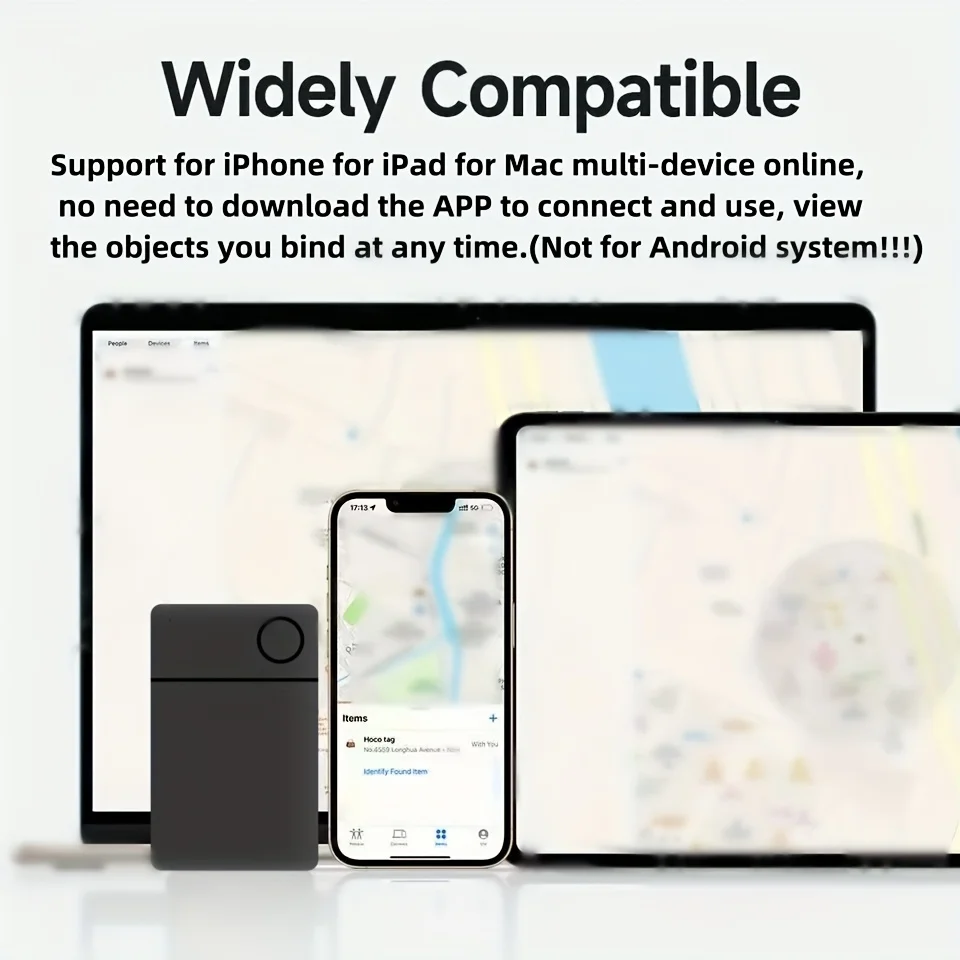 IP68 Ultrathin GPS Smart Tag Card Finder Works with Apple Find My For Wallet backpack suitcase Support wireless charging