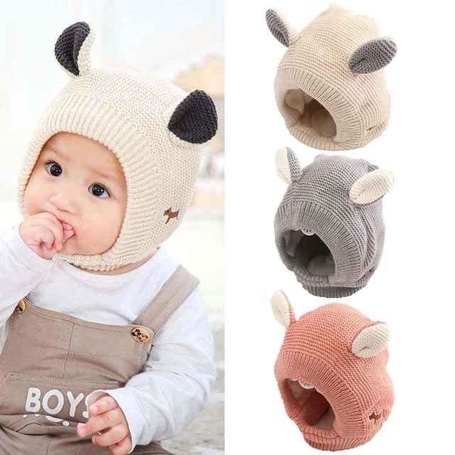 Bonnet d'Hiver en Laine pour Enfant Garçon et Fille, Imprimé, Solide,  Mignon, Triblockchain, à la Mode, 8 Couleurs, de 3 à 8 ans - AliExpress