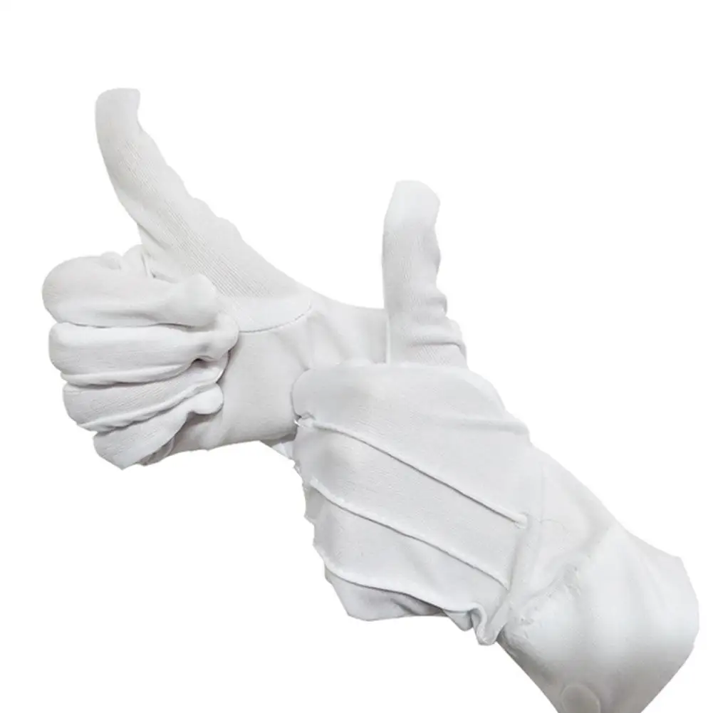 Adult White Formal Gloves Men Tuxedo Guard Parade Santa Inspection Dress Cheap Working Gloves images - 6