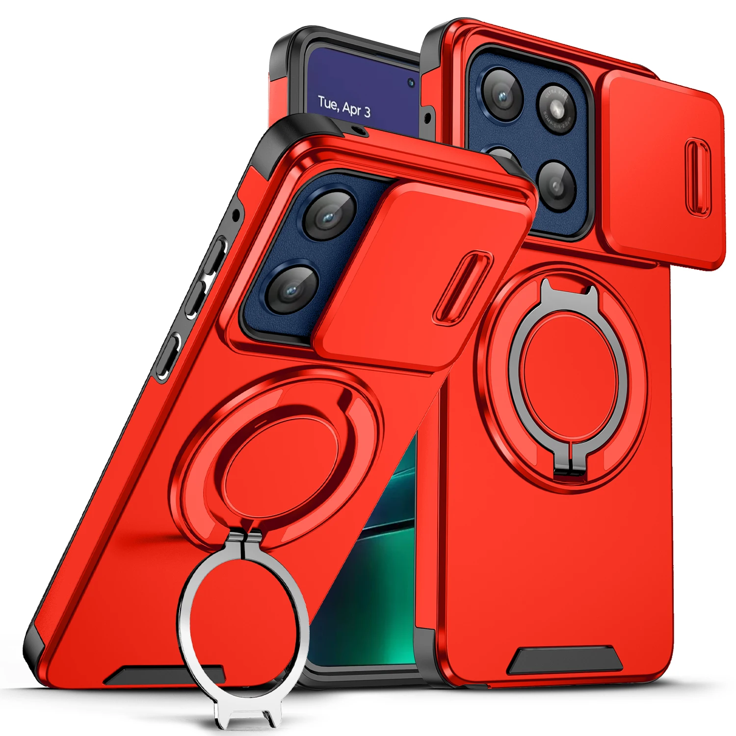 360° Rotatable Ring Kickstand Magnetic Shockproof Protective Phone Case