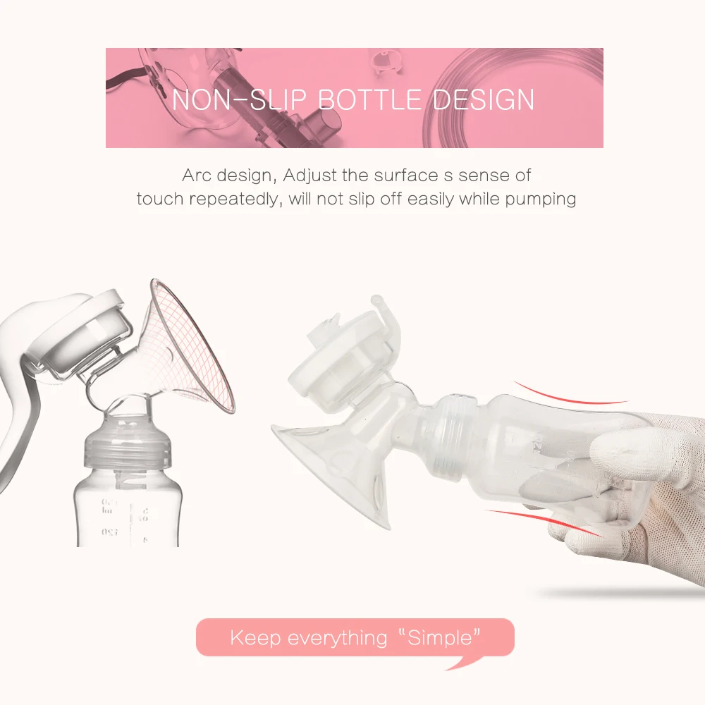 Manual Breast Pump Silicone Breast Pump Baby Milk Breastfeeding Accessories BPA Free Sucking Postpartum Supplies Accessories 5