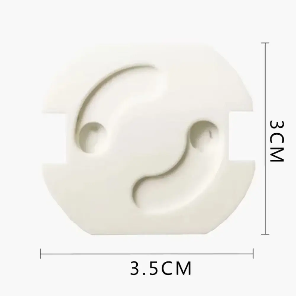 New Plastic Electric Outlet Cover White Two Phase Plug Protection Safe Lock Cover Unisex Safety