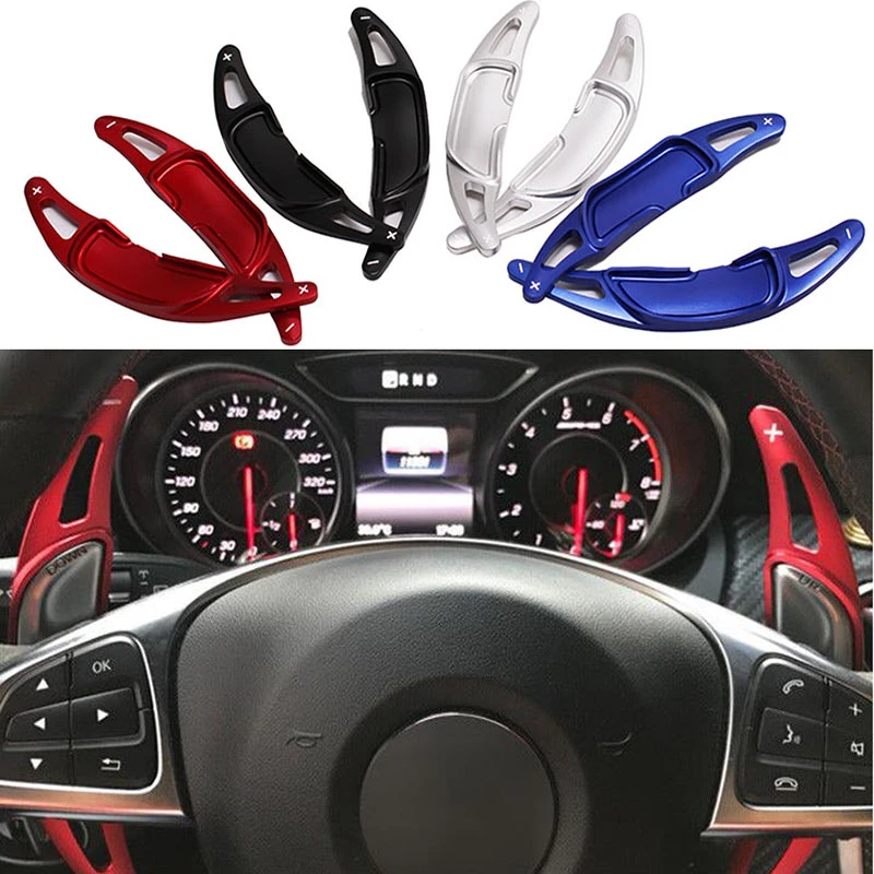 For Mercedes Benz AMG A45 CLA45 C63 GLA45 GLS63 GLE63 G63 Aluminum Steering  Wheel Shift Paddle Extension Shifters Replacement 2P