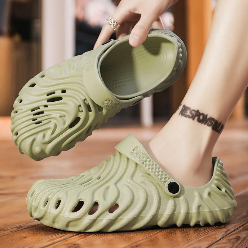 

Couple Sandals Slippers Fingerprint Summer Men Sandal Women Fashion Anti Slip Sandal Slipper Wading Beach Shoe Platform Sandals