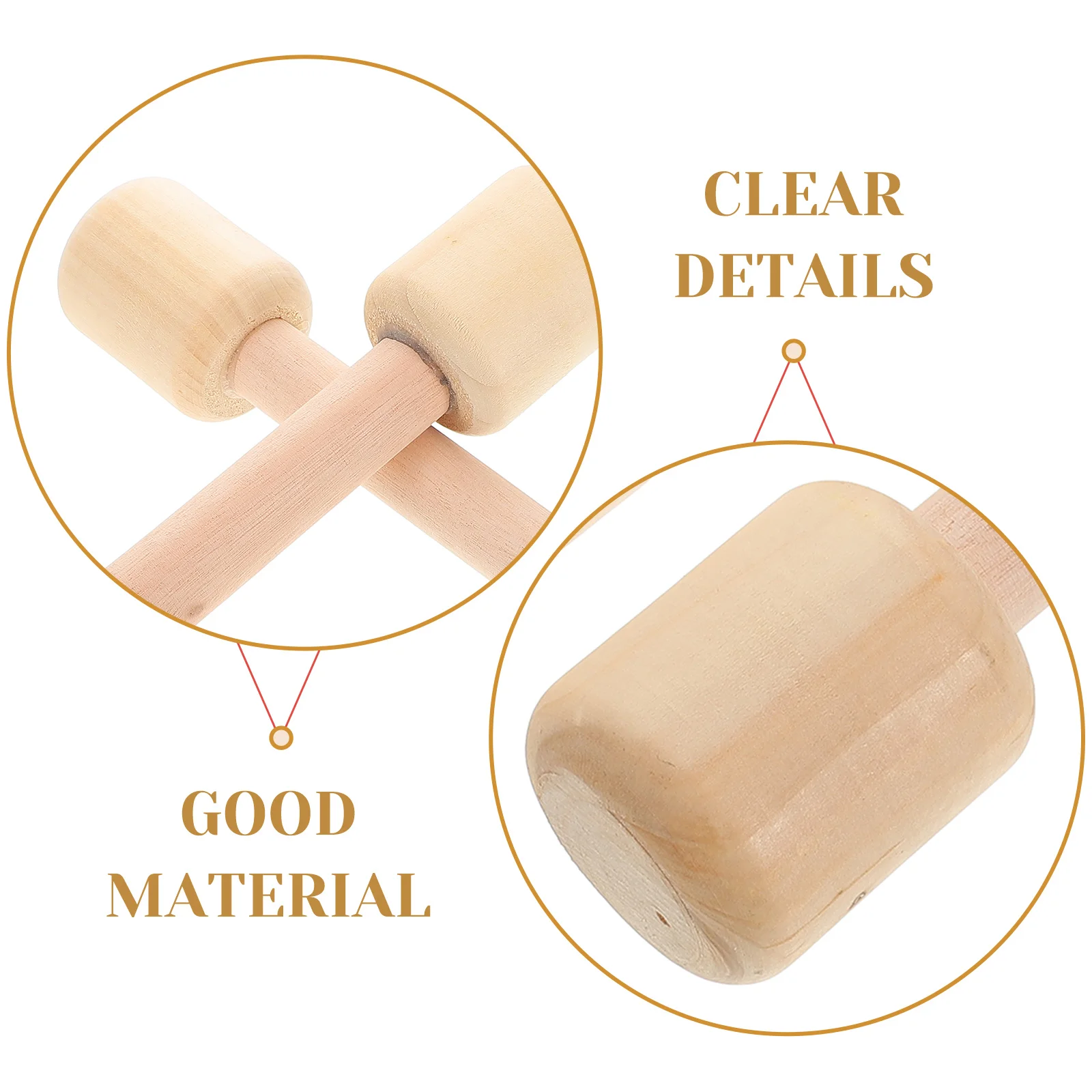 2 Pcs Kids Wooden Dumbbell Toys Children Gym Equipment Toddler Exercise Weights Fitness Tools Hand Strengthener Dumbbells Set