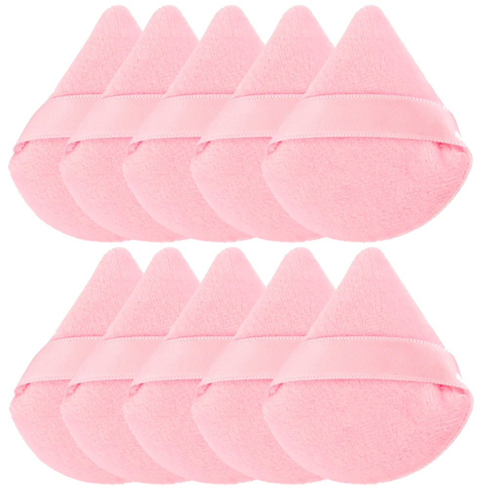 Hot 3/6 Pcs make up Mini Powder Puff Face Beauty Cosmetic Triangle Velvet Powder Puff Reusable Foundation Makeup Sponges Puffs 3