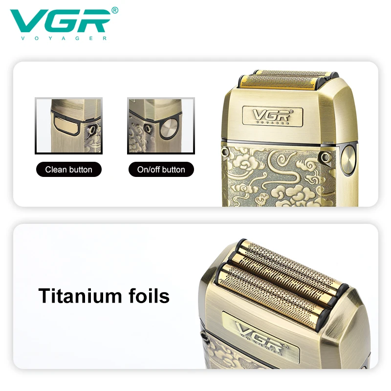 VGR 336 ماكينة حلاقة احترافية USB ماكينة حلاقة قاب...