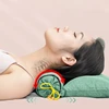 Adjustable Mugwort Pillow Hot Compress Therapy Cushion Vibration Massage Salt Pillow Inflatable Mat Health Care Pillow 2