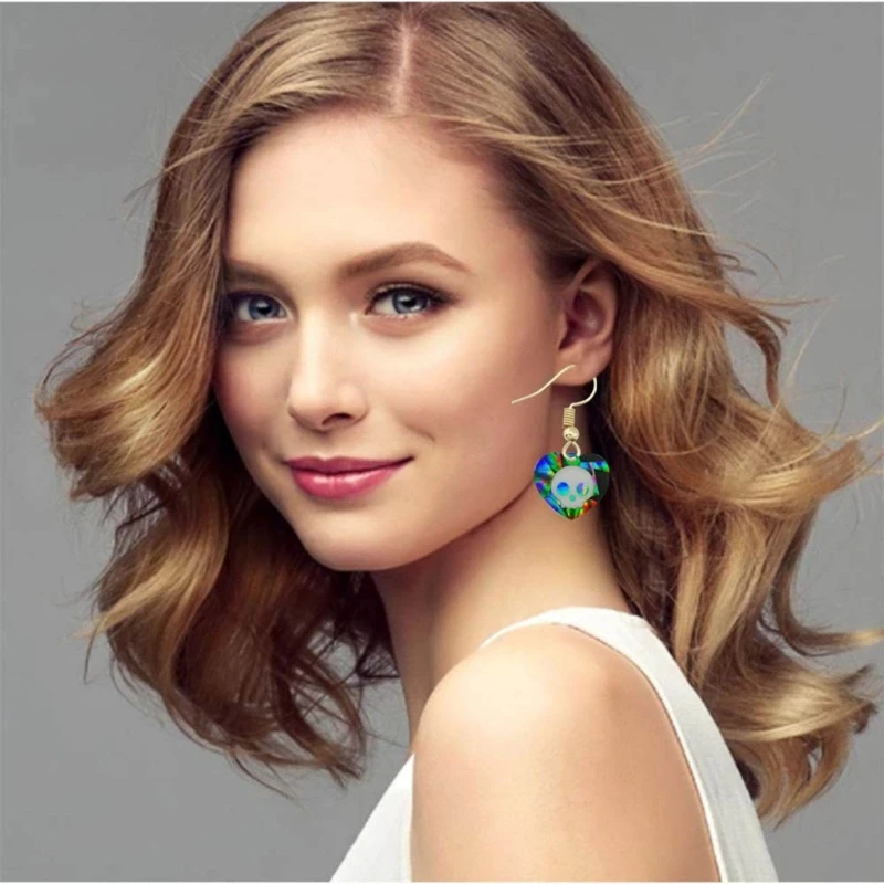 

Череп Плесень Голографический Череп Сердце Силиконовая Форма с Отверстием Череп Световой Эффект Брелок Подвеска Плесень Литье