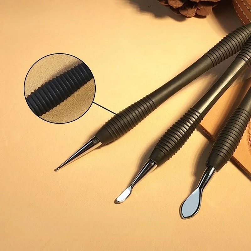 DIY Leather Carving Printing Tool Manual Leather Craft Tools Kit Embossing Tool Craft Carving 3Pcs/Set leather tool,carving tool