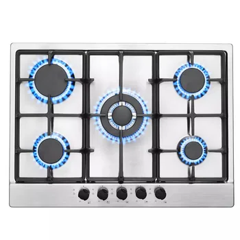 Piano cottura a gas propano NG/GLP incorporato in acciaio inossidabile a 5 fuochi Topstrong YYEUGCT-S05 1