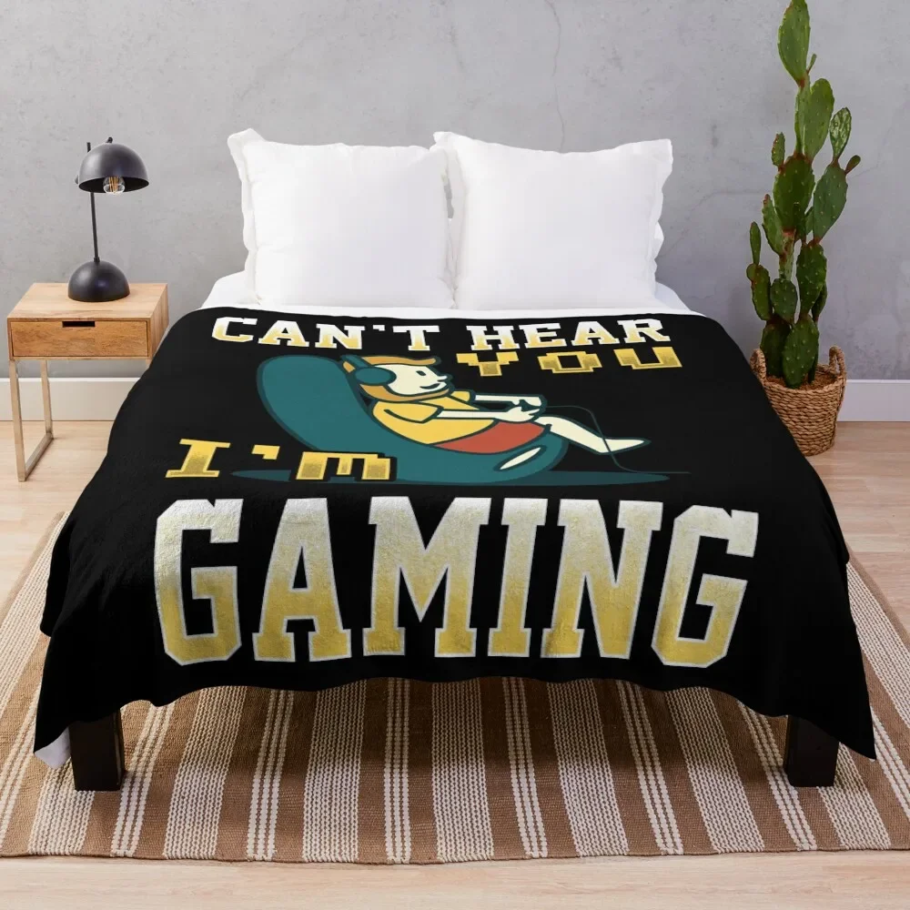 

Плед-одеяло с принтом «I'm Gaming» для мультиплеера, движущиеся декоративные модные диваны для дивана, тонкие одеяла