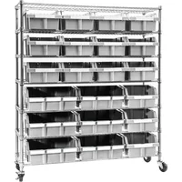 Heavy Duty NSF Bin Rack Solid Steel Wire Shelving Storage Unit, Patented Organizer for Garage, Warehouse, Office, Restauran 1