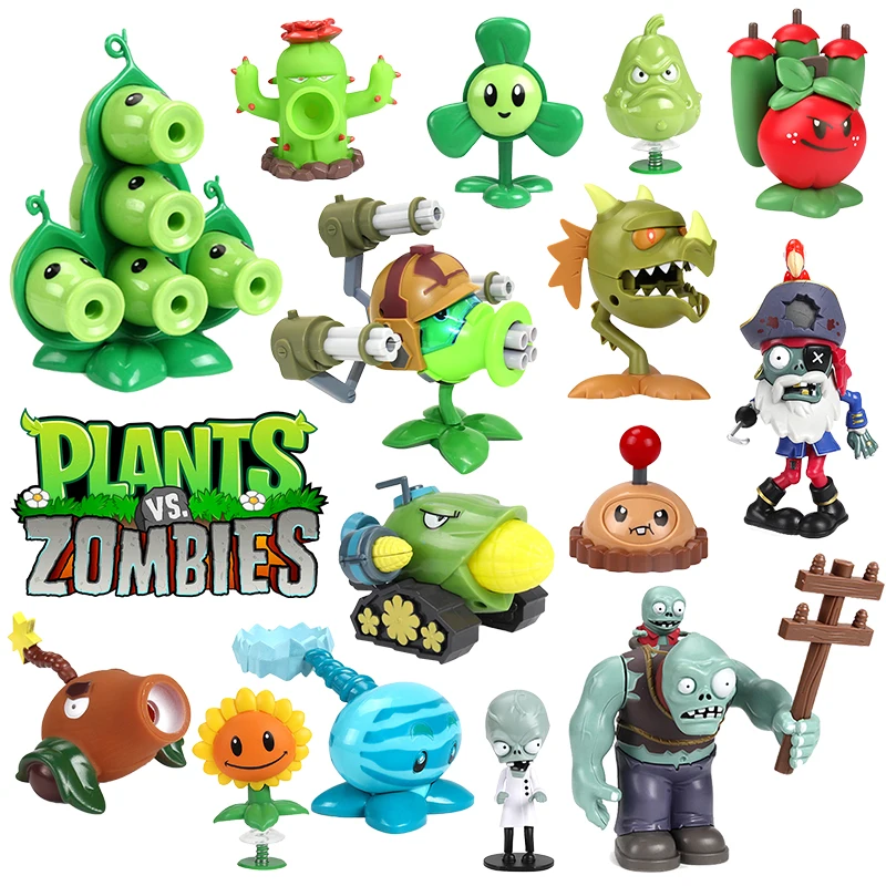 Piante Vs Zombies Pvz Toys Action Figure Pea Shooter Alliance Bullet Ejection Attack Zombie Anime Action Figure Plant Zombie Kid