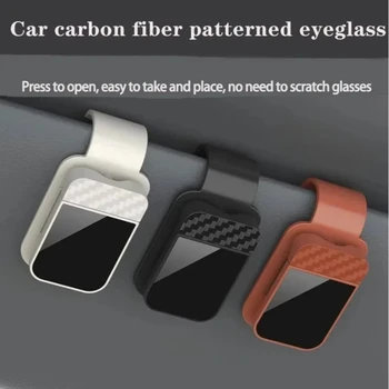 Portaocchiali da Sole per Auto, Supporto per Lenti, Porta Biglietti, Clip di Sicurezza, Appendi Occhiali, Accessori per Interni Auto
