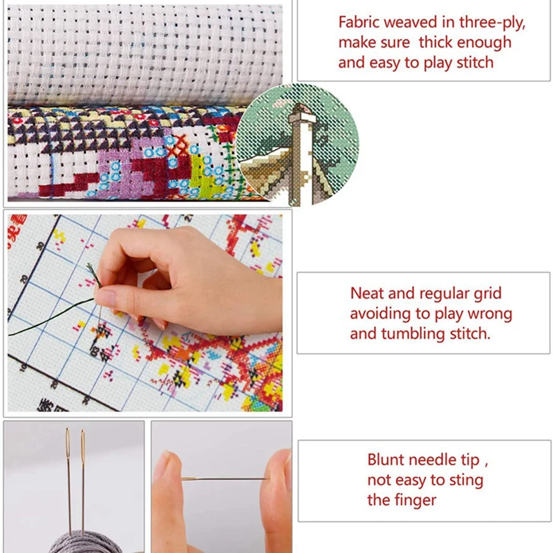 DIY 크로스 스티치 카운트 스탬프 키트, 11CT 원단 자수 공예 니들 포인트 키트, 공작 커플