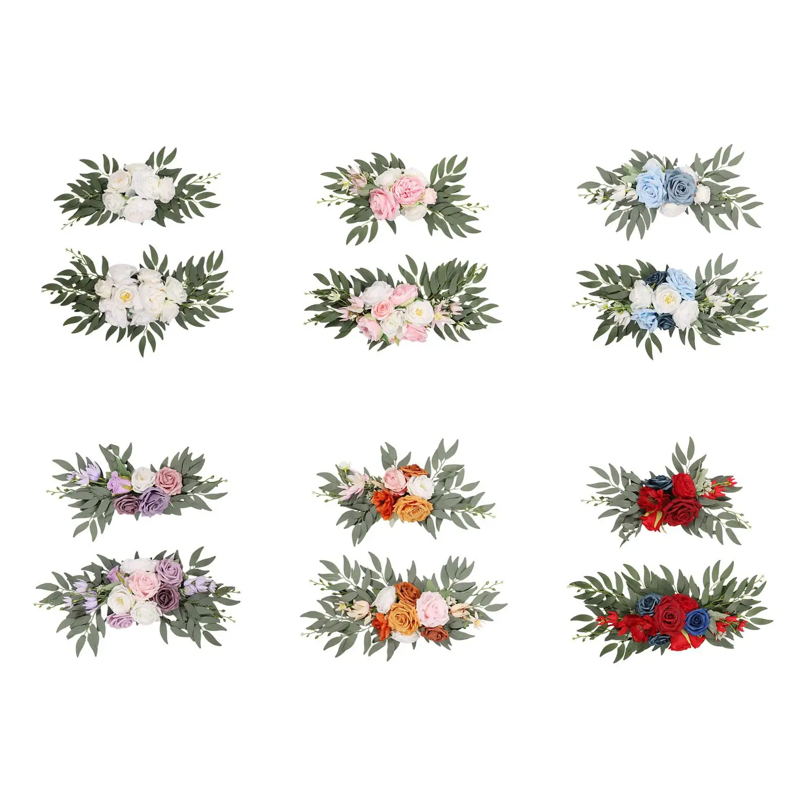 

Искусственные розы, цветы, шелковые цветы, Центральная гирлянда, Висячие цветочные украшения для дома, свадебный автомобиль, 2 шт.