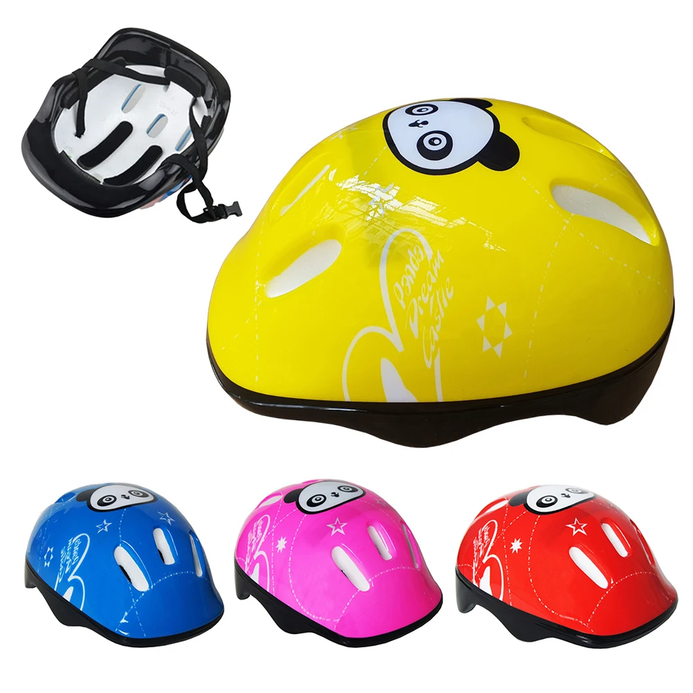 1Pc 3 Colors Kids Sports Panda Pattern Head Helmets Skating Skate Board
