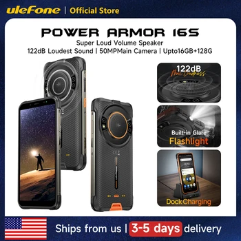 Ulefone Power Armor 16S Rugged Waterproof Smartphone NFC 16GB+128GB 50MP Camera 9600mAh Android 13 Phone Global 1