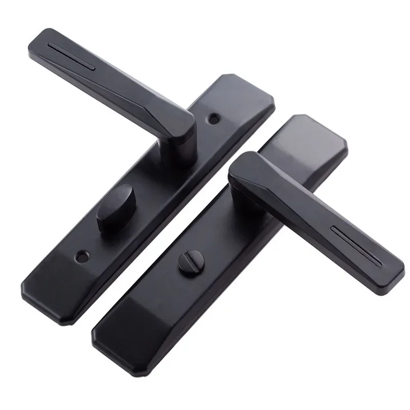 Aluminum Alloy Silent Door Lock Toilet Universal Bathroom Glass Door Handle