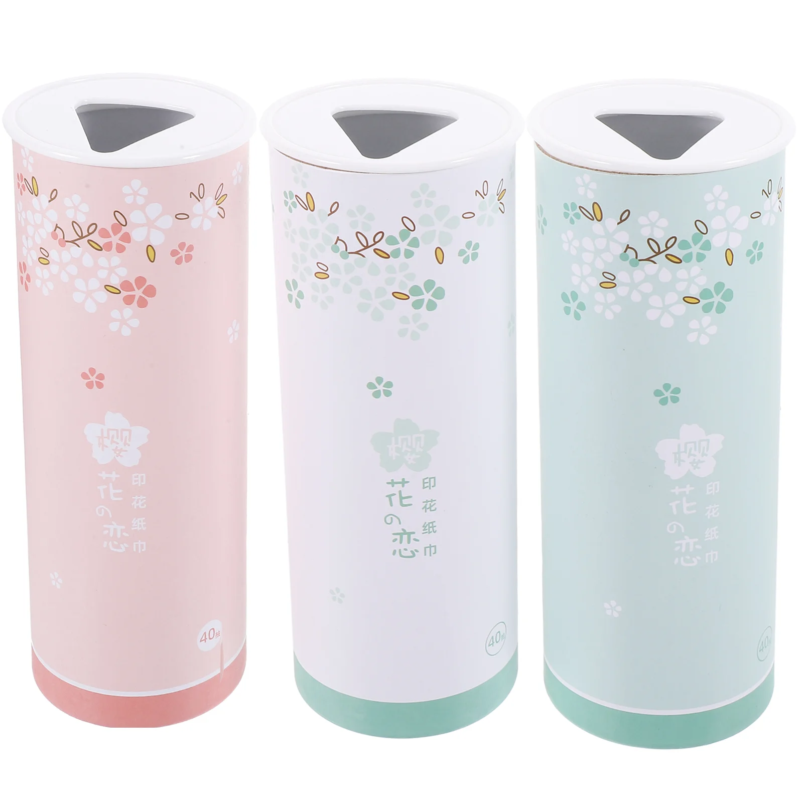 

3 Pcs Table Decor Tubes Car Tissues Face For Paper Portable Facial Cylinder Travel