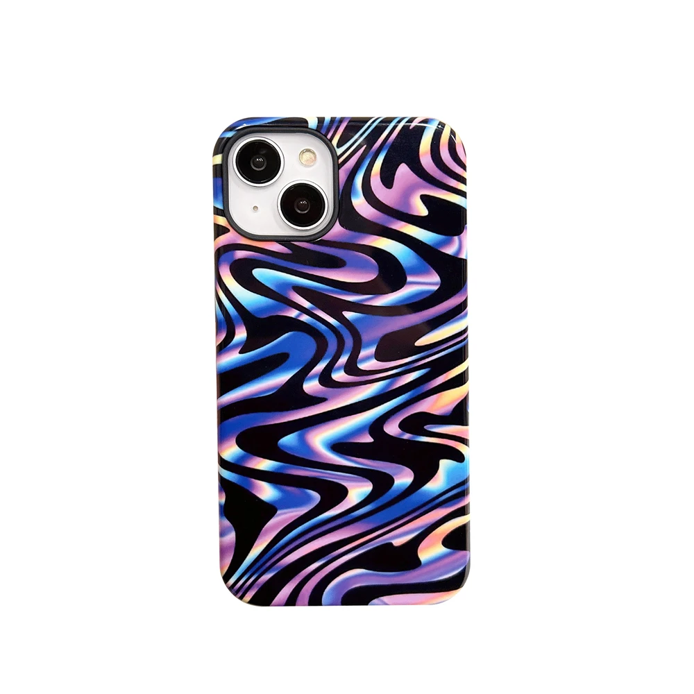colorful lines intInclusive Magnetic Phone Case Two-In-One Film Protective Shell For iPhone 15 14 13 12 11 Pro Max Plus Mini