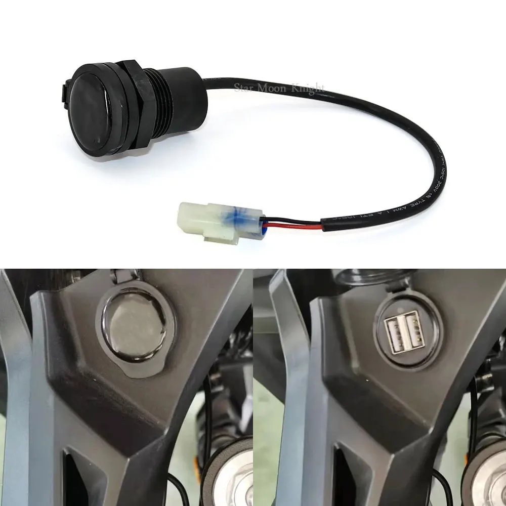 

Разъем сплиттер 2 USB зарядное устройство крышка автомобильное зарядное устройство с Led светильник адаптер питания гнездо мотоцикла крепление для Honda CB500X 2019