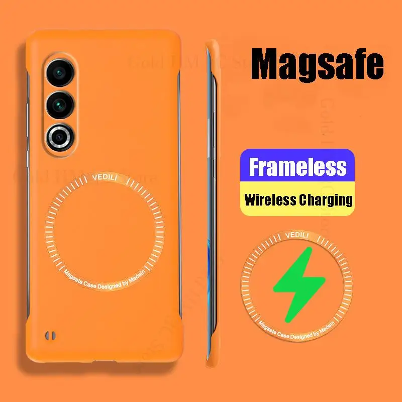 

Capa For Meizu 20 Pro For Magsafe Magnetic Frameless Case For Meizu 18 20 Pro Magsafing Candy Color Matte Cover For Meizu 18X 20