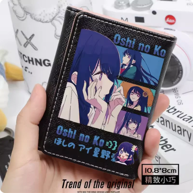 Anime OSHI NO KO Hoshino Ai Wallet Women Fold Bag Multi Card  Coin Pocket Holder Fashion Wallet Gift