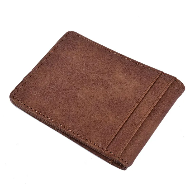 RFID Men's Leather Slim Bifold Money Clip Wallet Front Pocket Credit Card Holder