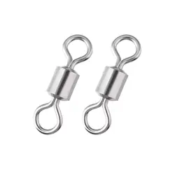 50pcs Fishing accessories Swivels Bearing Solid Rings Rolling Fishing Connector