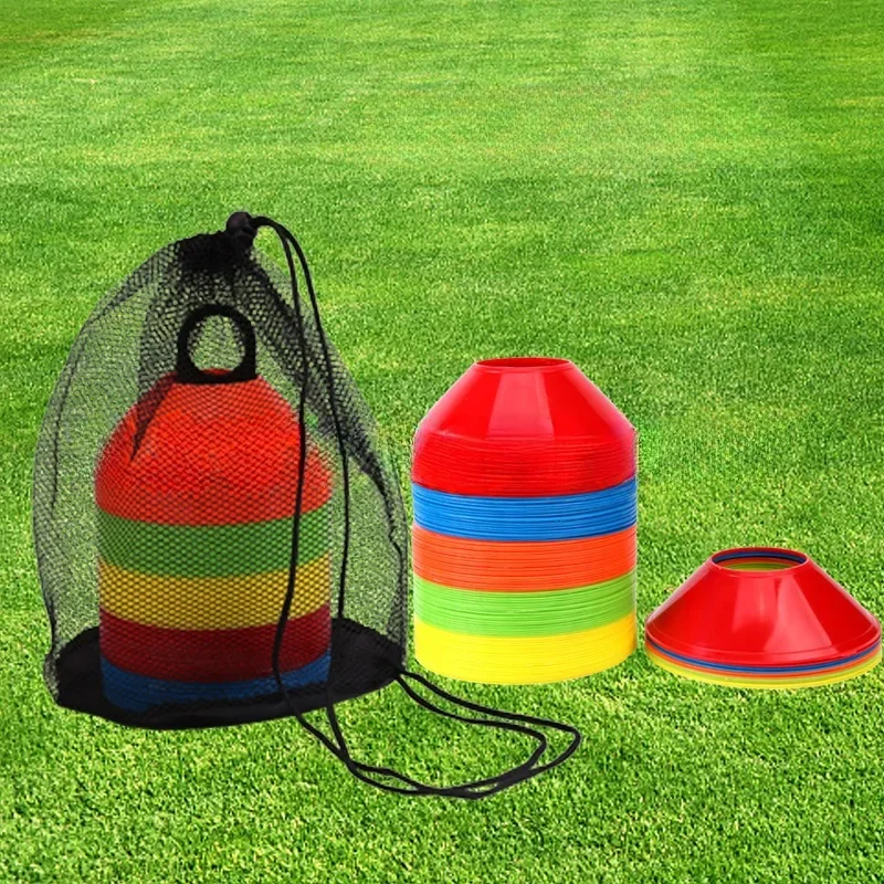 10Pcs Soccer Training Sign Dish Pressure Resistant Cones Marker Discs Bucket Outdoor Basketball Football Training Sports Access