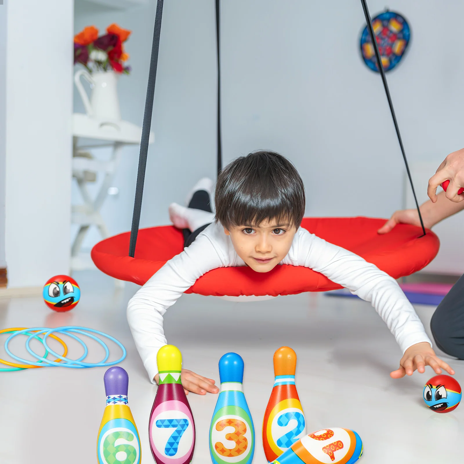 Toddler Outdoor Indoor Family Kids Party Game Safe Practical Long Term Use Number Recognition Bowling Set Toy Kit Ball Pin Games