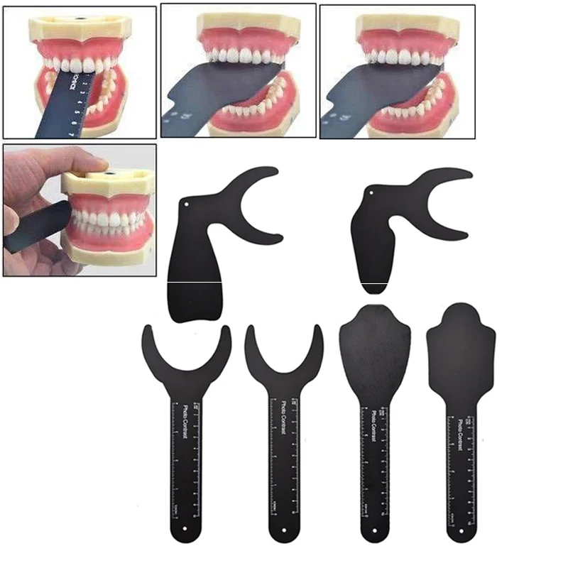 Dentistry Orthodontic Tool Set Photo Comparison Background Autoclavable 6Pcs/set Dental Contrast Intraoral Photographic Mirror