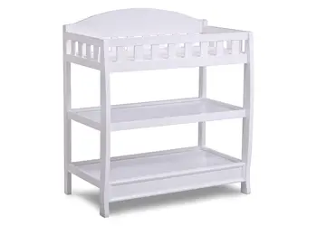 Infant Changing Table with Pad, White  baby changing table Strong and sturdy wood construction 2