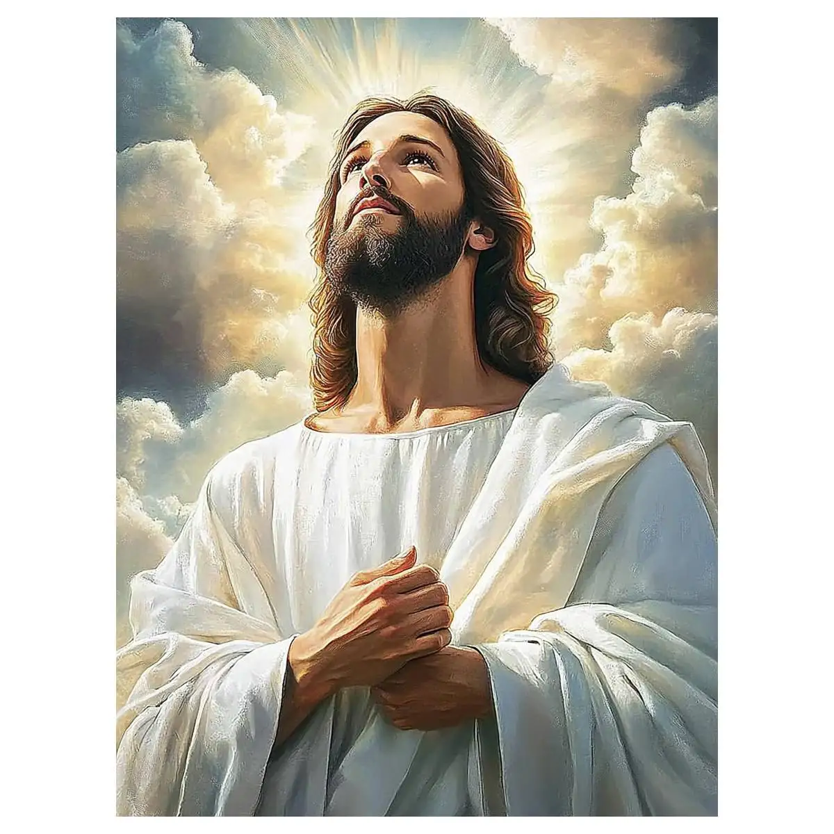 Jesus betete 30X40CM/11.8X15.7in Kreuzstich-Set DIY 11CT/14CT Stickerei Kreuzstich-Sets Vollstickerei Wanddekoration