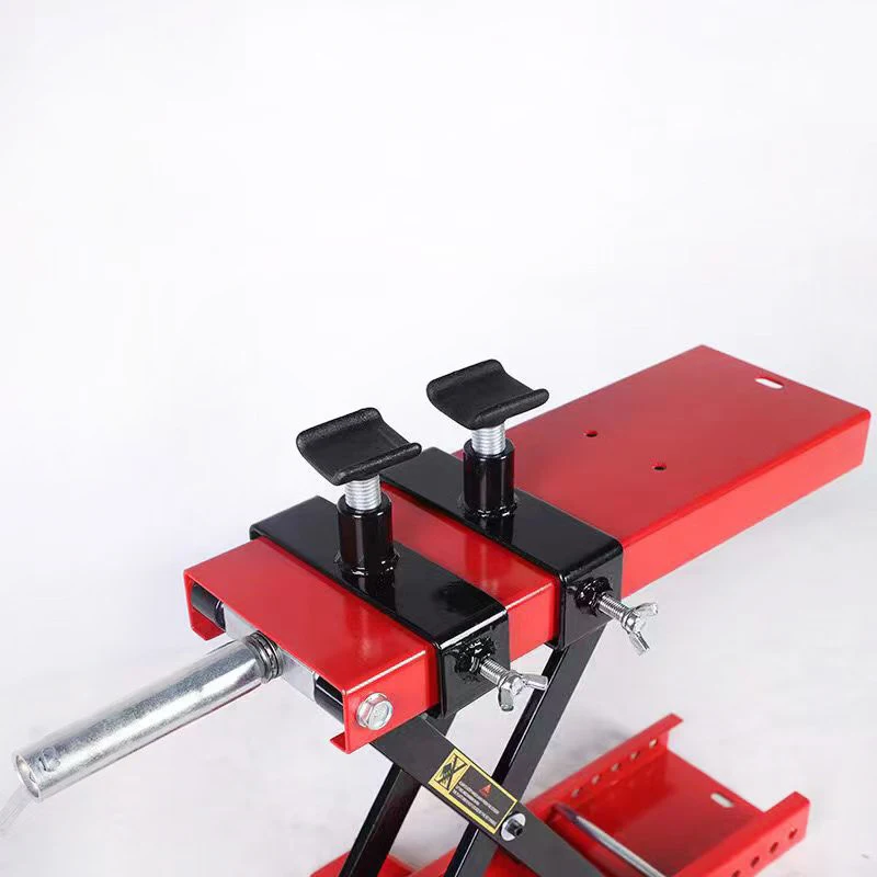 1200 LBS Motorcycle Jack, Motorcycle Lift Stand For Dirt Bike ATV,Scissor Jack With Crank Handle And Breaker Bar(Red