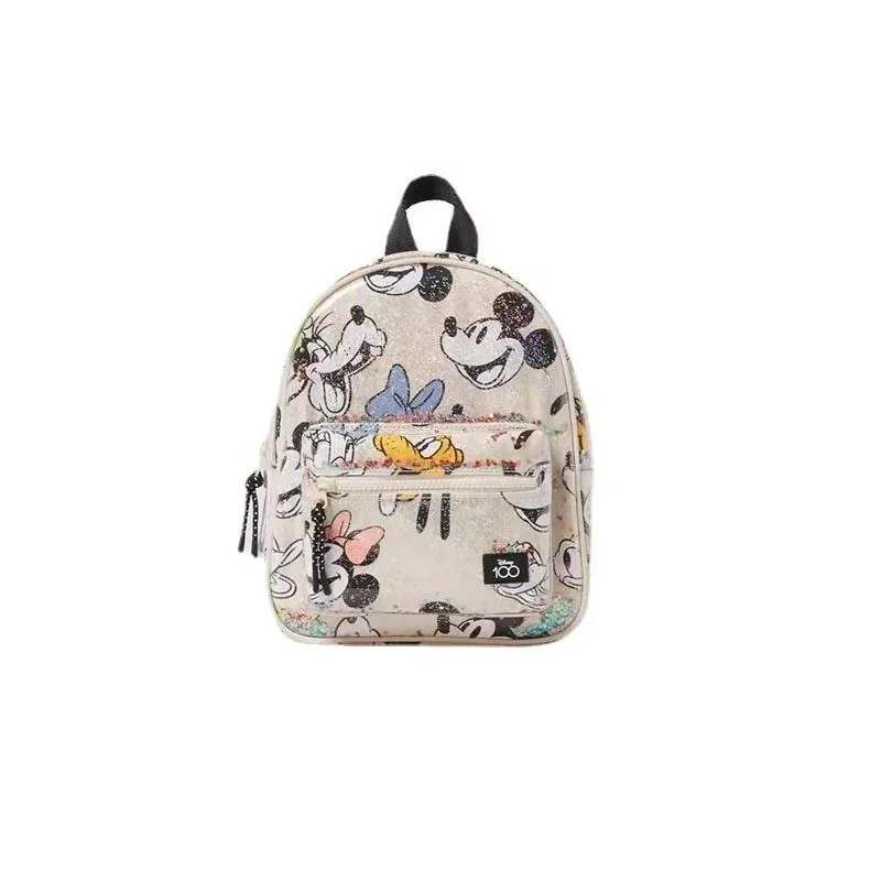 

New Disney Mickey Children's Bacpack Cartoon Minnie Donald Duck Pattern Backpack Bag Anime School Bags Baby Boys Girls Bag Gifts