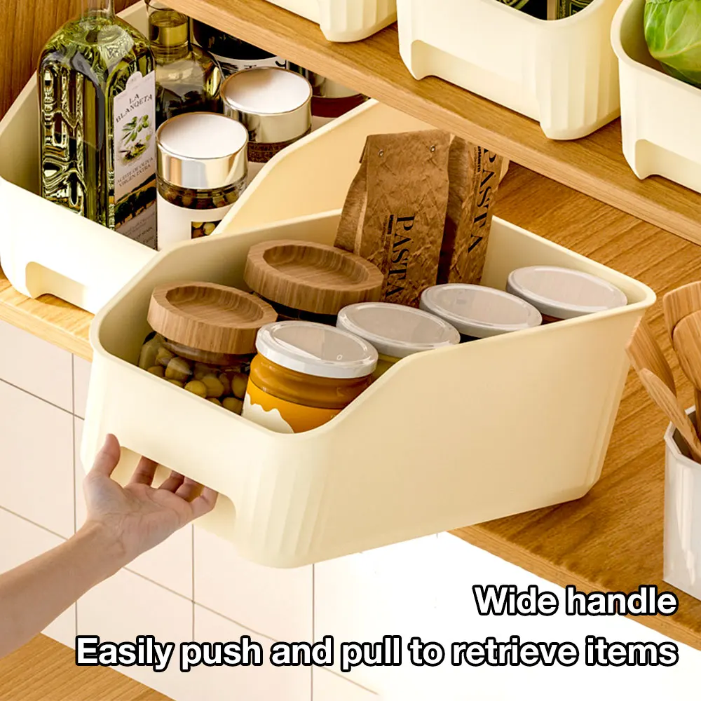 Kitchen Food Storage Box with Handle Large Capacity Spice Fruit Vegetable Container Cabinet Storage Box Kitchen Storage Organize 3